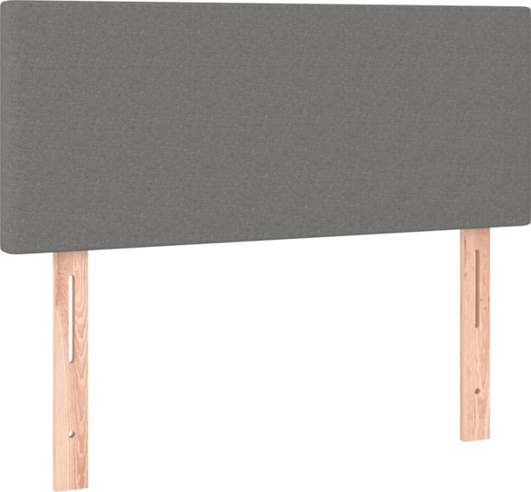 vidaXL loszko kontynentalne z materacem, ciemnoszara tkanina 80x200 cm