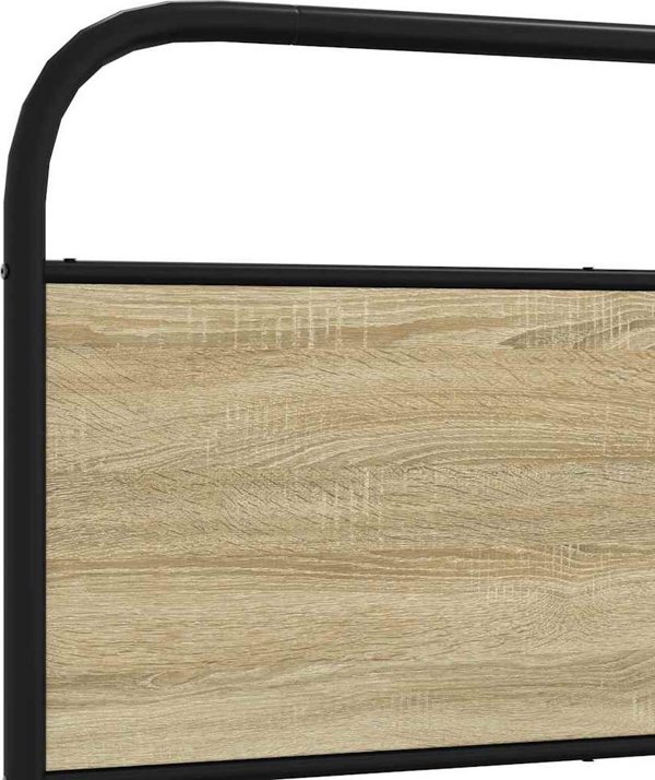vidaXL Κρεβάτι Μονό 100x200 εκ. από Ξύλο Δρυός Sonoma - Χωρίς Στρώμα