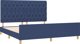 vidaXL Rama κρεβατιού με κεφαλάρι, μπλε, 160x200 εκ., επενδεδυμένη με ύφασμα