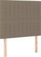 vidaXL Κεφαλάρια κρεβατιού, 2 τεμ., taupe, 100x5x78/88 cm, ύφασμα