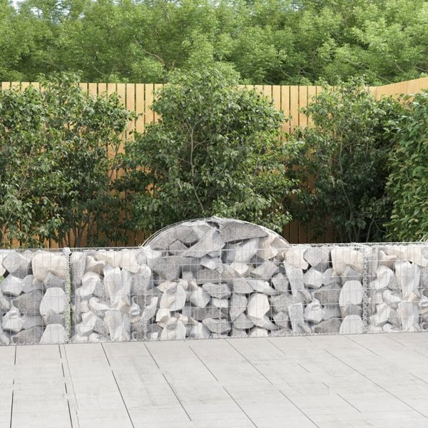 vidaXL Kosze gabionowe, 11 τεμ, 200x30x60/80 εκ, γαλβανισμένο σίδερο