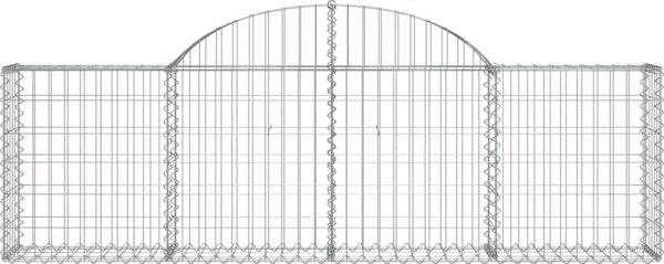 vidaXL Kosze gabionowe, 11 τεμ, 200x30x60/80 εκ, γαλβανισμένο σίδερο