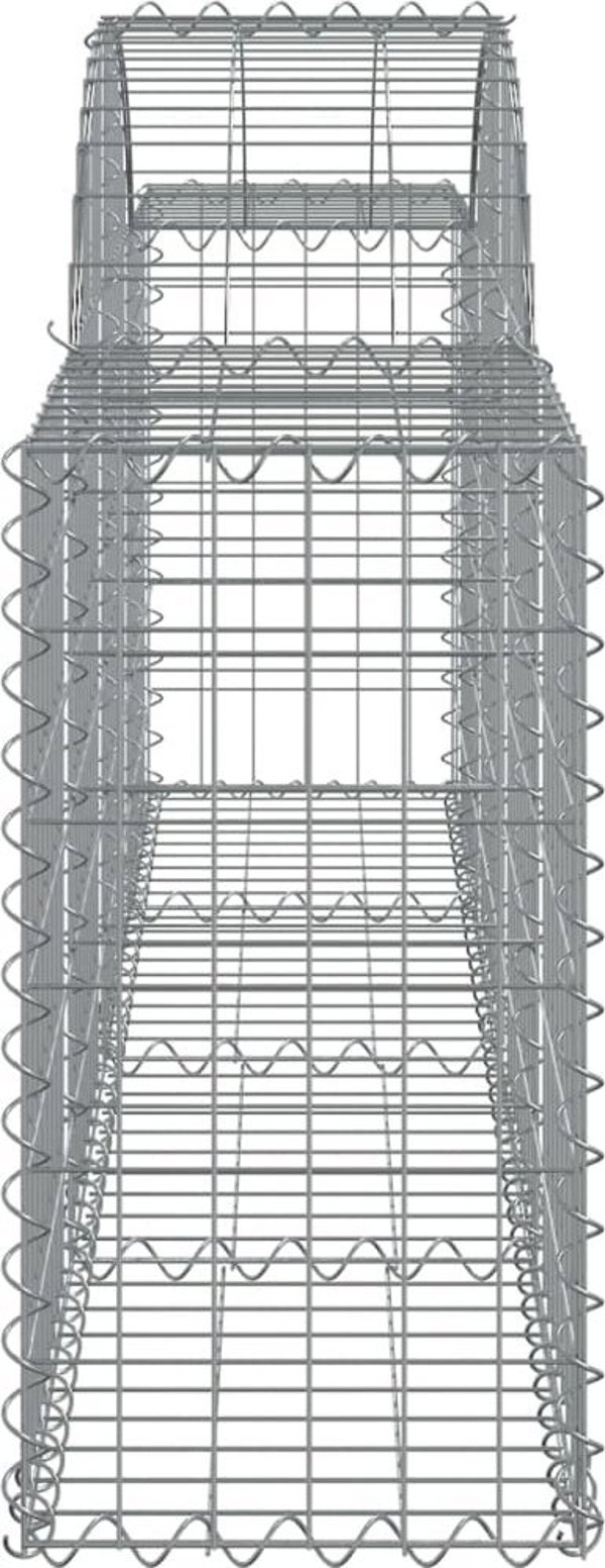 vidaXL Kosze gabionowe, 11 τεμ, 200x30x60/80 εκ, γαλβανισμένο σίδερο