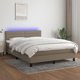 vidaXL Λύκνο κοντινεντάλ με στρώμα, taupe, 140x200 cm, ύφασμα