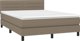 vidaXL Λύκνο κοντινεντάλ με στρώμα, taupe, 140x200 cm, ύφασμα