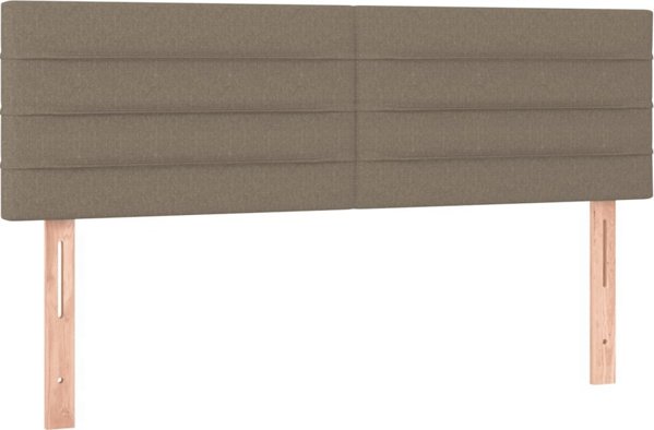 vidaXL Λύκνο κοντινεντάλ με στρώμα, taupe, 140x200 cm, ύφασμα