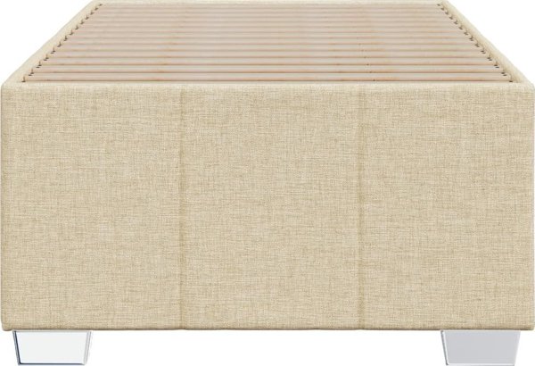 vidaXL Ράμα κρεβατιού, κρεμ, 80x200 cm, επενδυμένο με ύφασμα