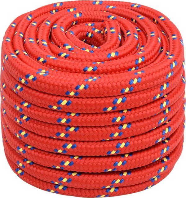 vidaXL Ναυτιλιακό σχοινί κόκκινο 20 mm, 50 m, πολυπροπυλένιο