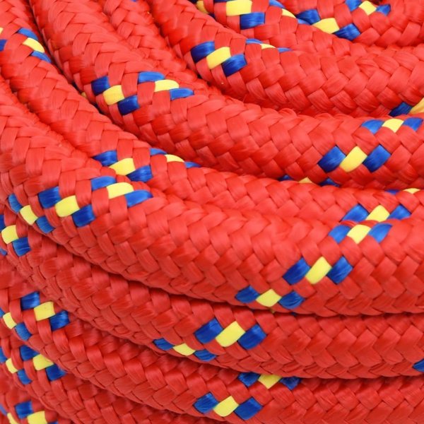 vidaXL Ναυτιλιακό σχοινί κόκκινο 20 mm, 50 m, πολυπροπυλένιο