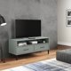 vidaXL Szafka pod TV OSLO, metalowe nozki, szara, sosnowa