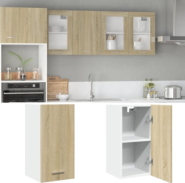 vidaXL Szafka wiszaca, kolor dab sonoma, 29,5x31x60 cm, plyta wiorowa