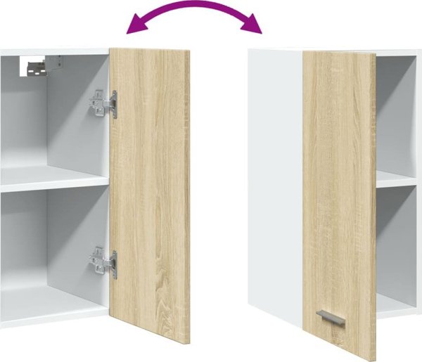 vidaXL Szafka wiszaca, kolor dab sonoma, 29,5x31x60 cm, plyta wiorowa