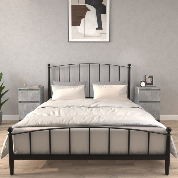 vidaXL Κομοδίνα, 2 τεμάχια, Απόχρωση Μπετό, 40x35x70 εκ.