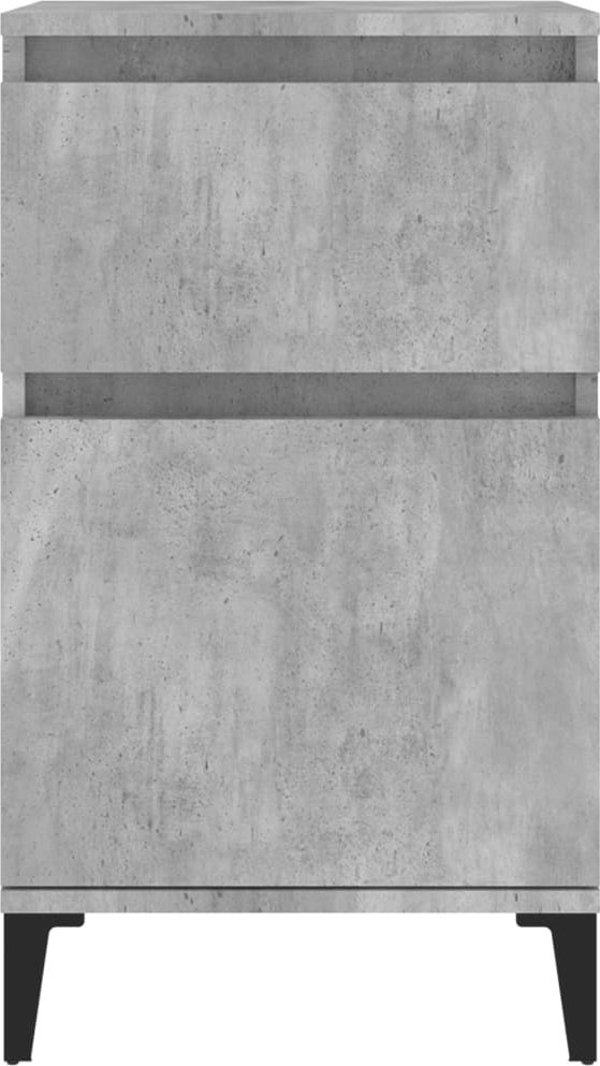 vidaXL Κομοδίνα, 2 τεμάχια, Απόχρωση Μπετό, 40x35x70 εκ.