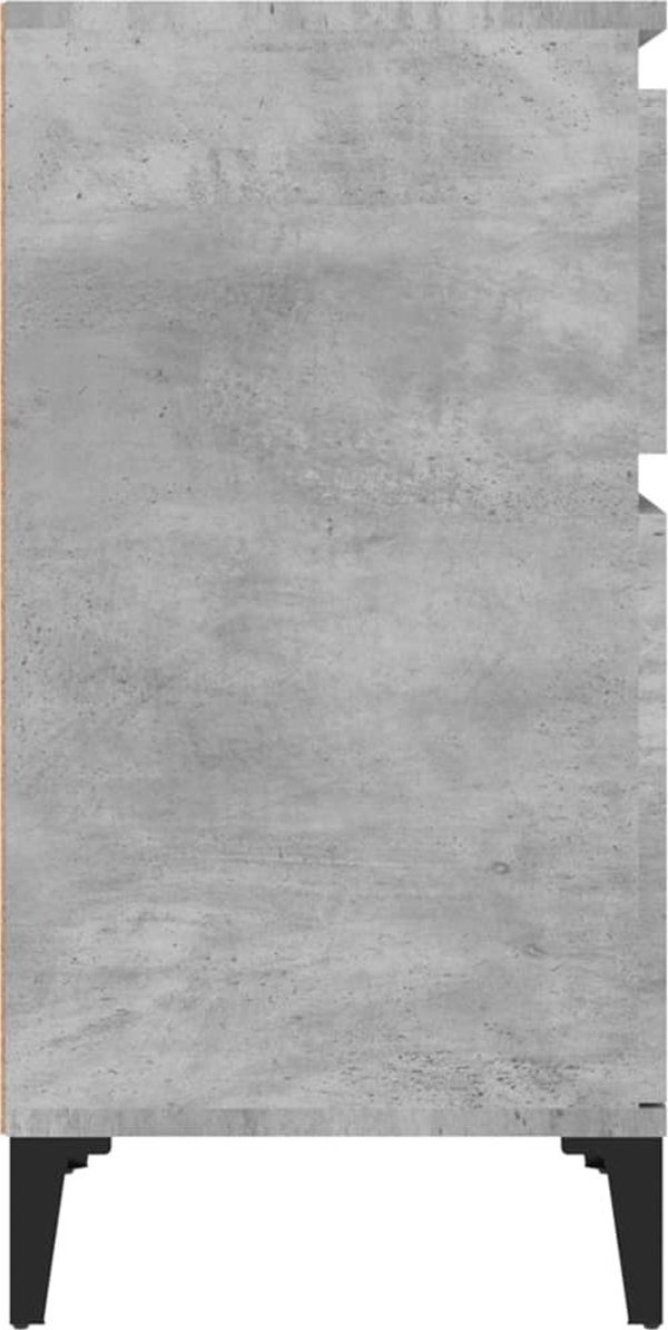 vidaXL Κομοδίνα, 2 τεμάχια, Απόχρωση Μπετό, 40x35x70 εκ.