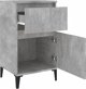vidaXL Κομοδίνα, 2 τεμάχια, Απόχρωση Μπετό, 40x35x70 εκ.