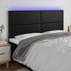 vidaXL Zaglowek do lozka, czarny, 180x5x118/128 cm, sztuczna skora