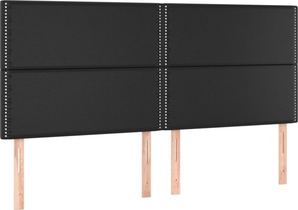 vidaXL Zaglowek do lozka, czarny, 180x5x118/128 cm, sztuczna skora