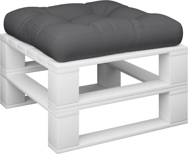 vidaXL Μαξιλάρι παλέτας γκρι 50x50x12 εκ. από ύφασμα