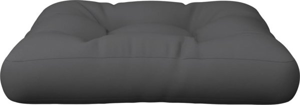 vidaXL Μαξιλάρι παλέτας γκρι 50x50x12 εκ. από ύφασμα