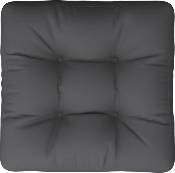 vidaXL Μαξιλάρι παλέτας γκρι 50x50x12 εκ. από ύφασμα