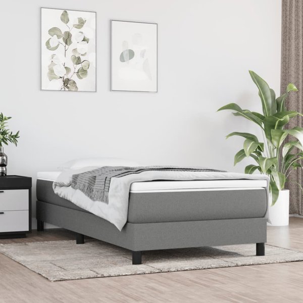vidaXL vidaXL Materac kieszeniowy, ciemnoszary, 80x200x20 cm, tkanina