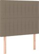 vidaXL Κρεβάτι Continental με Στρώμα, Taupe, Υφασμάτινο, 100x200 cm