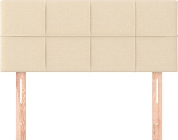 vidaXL Κεφαλάρι για κρεβάτι, κρεμ, 80x5x78/88 εκ, ύφασμα