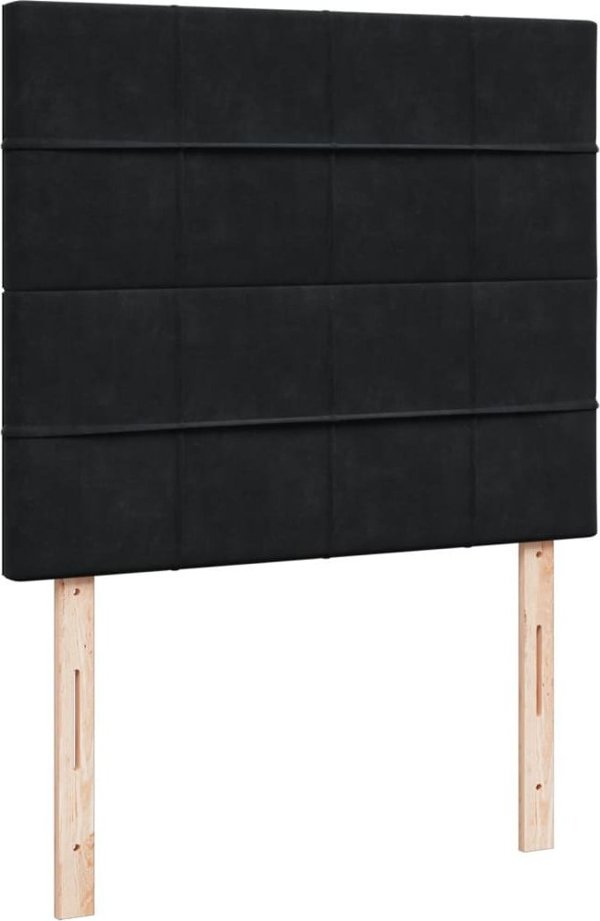 vidaXL Lozko kontynentalne z materacem, czarne, 120x200 cm, aksamit