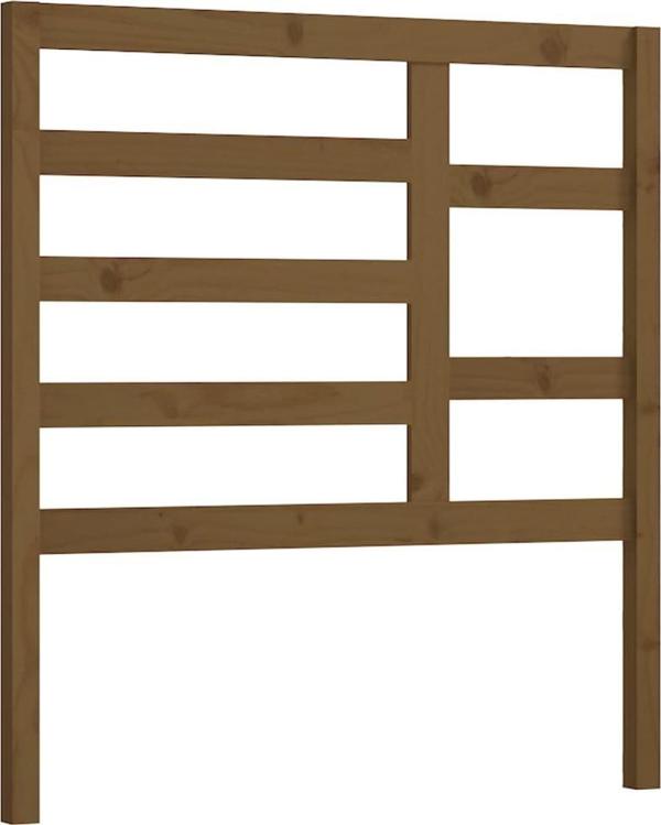 vidaXL Κεφαλάρι κρεβατιού, καφέ, 96x4x104 cm, μασίφ ξύλο πεύκου