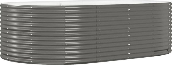 vidaXL vidaXL Donica ogrodowa, szara, 212x140x68 cm, malowana proszkowo stal
