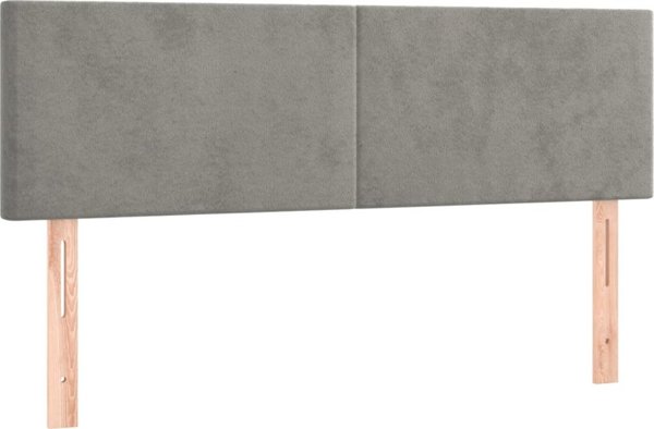 vidaXL 2 Τεμάχια Κομοδίνα, Ανοιχτό Γκρι, 72x5x78/88 cm, Βελούδο