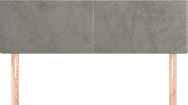 vidaXL 2 Τεμάχια Κομοδίνα, Ανοιχτό Γκρι, 72x5x78/88 cm, Βελούδο