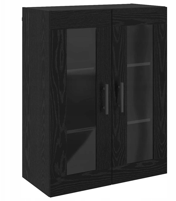 vidaXL Κρεμαστό Ντουλάπι Τοίχου Μαύρης Δρυός 69.5x34x90 cm