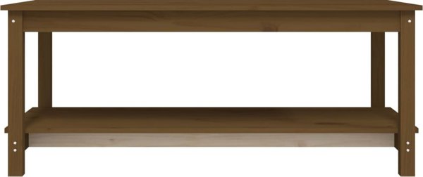 vidaXL Τραπέζι καφέ, μελί καφέ, 110x55x45 cm, από καθαρό πεύκο