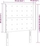 vidaXL Επένδυση κεφαλιού κρεβατιού με LED, μπλε, 93x16x118/128 cm, ύφασμα