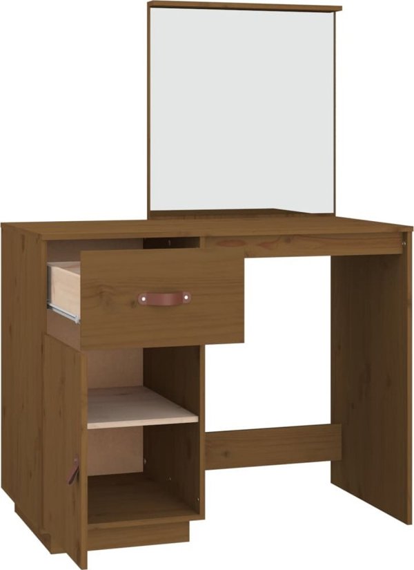 vidaXL Τουαλέτα μέλι καφέ 95x50x134 cm από ξύλο πεύκου