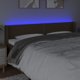 vidaXL Κεφαλάρι κρεβατιού με φως LED, σκούρο καφέ, 183x16x78/88 cm, ύφασμα