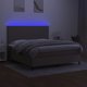 vidaXL Κρεβάτι Continental με Στρώμα, Taupe, 180x200 εκ., Ύφασμα