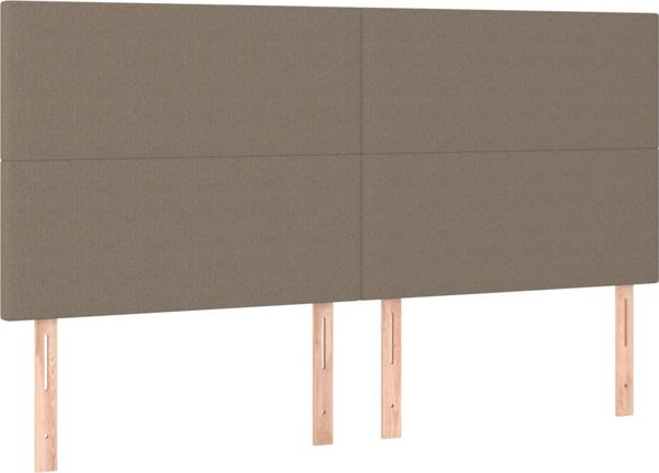 vidaXL Κρεβάτι Continental με Στρώμα, Taupe, 180x200 εκ., Ύφασμα