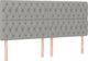 vidaXL Κεφαλάρι Κρεβατιού με LED, Ανοιχτό Γκρι, 180x7x118/128 cm, Ύφασμα