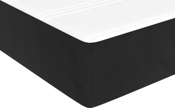 vidaXL vidaXL Materac kieszeniowy, czarny, 100x200x20 cm, aksamit