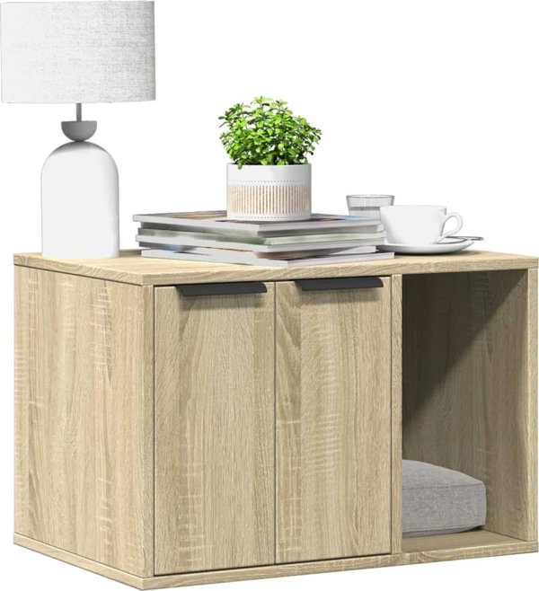 vidaXL Ντουλάπι για άμμο γάτας δρυς sonoma 60x40x40 εκ.