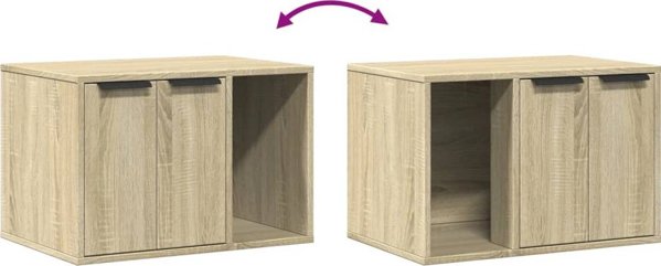 vidaXL Ντουλάπι για άμμο γάτας δρυς sonoma 60x40x40 εκ.