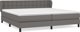 vidaXL Κρεβάτι kontynental με στρώμα, γκρι, οικοδερμα 200x200 εκ