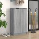vidaXL Ντουλάπι παπουτσιών, γκρι σονομά δρυς, 59x35x100 cm