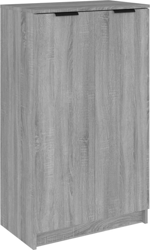 vidaXL Ντουλάπι παπουτσιών, γκρι σονομά δρυς, 59x35x100 cm
