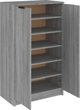 vidaXL Ντουλάπι παπουτσιών, γκρι σονομά δρυς, 59x35x100 cm