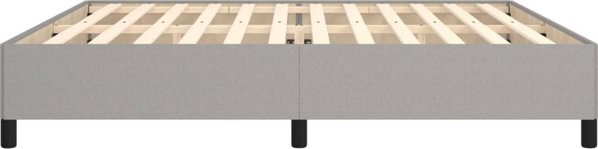 vidaXL Κρεβατιέρα, ανοιχτό γκρι, 200x200 cm, υφασμάτινη επένδυση