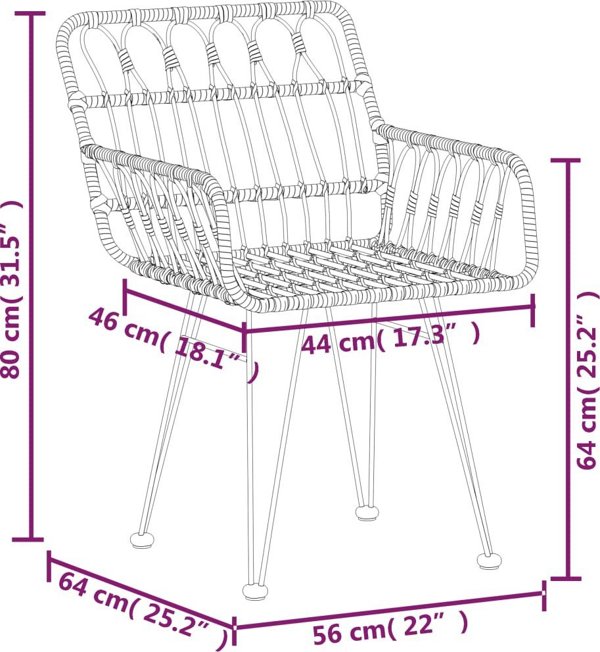 vidaXL Σετ 3 τεμαχίων κήπου, πολυραττάν
